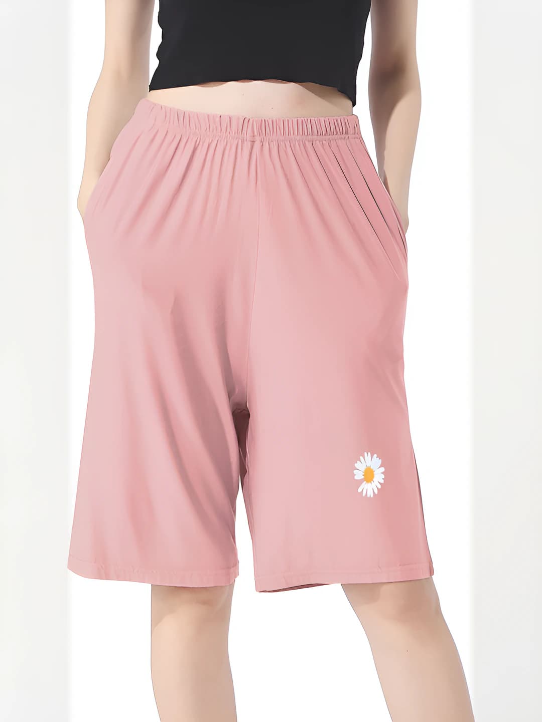 Pink daisy pants