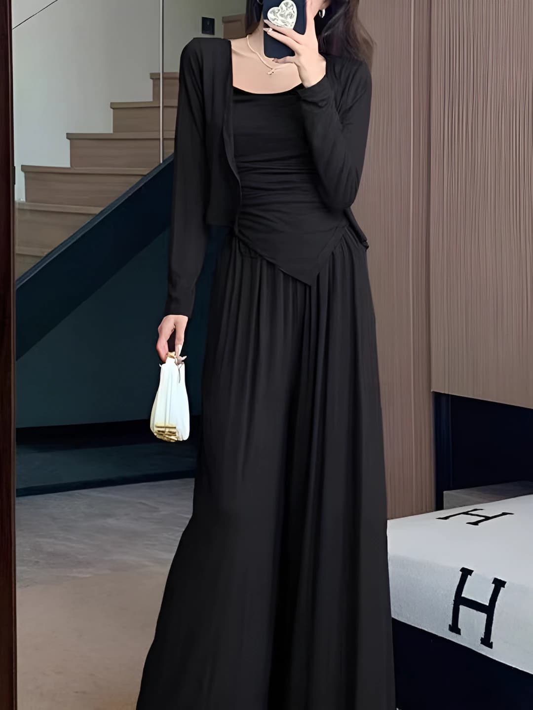 Black one-piece long