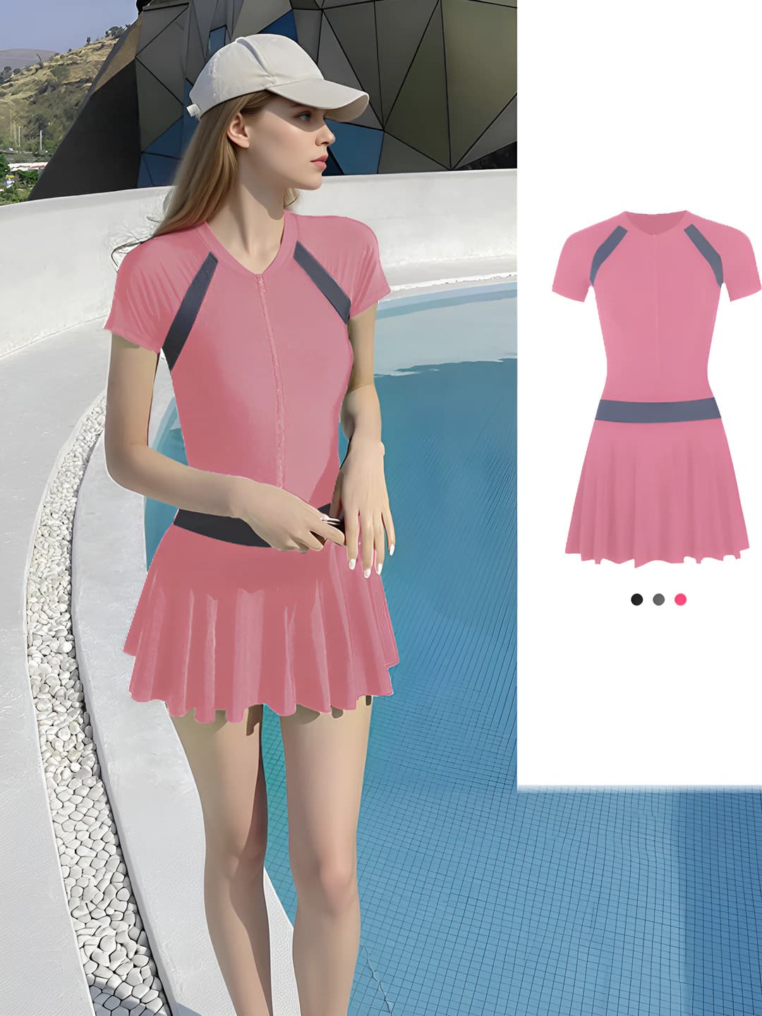 0.5" thin strap, pink, 1 pc