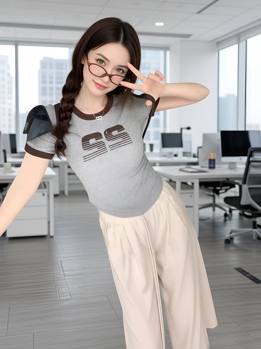 Women's 2026 summer retro printed short sleeve slim fit cropped t-shirt