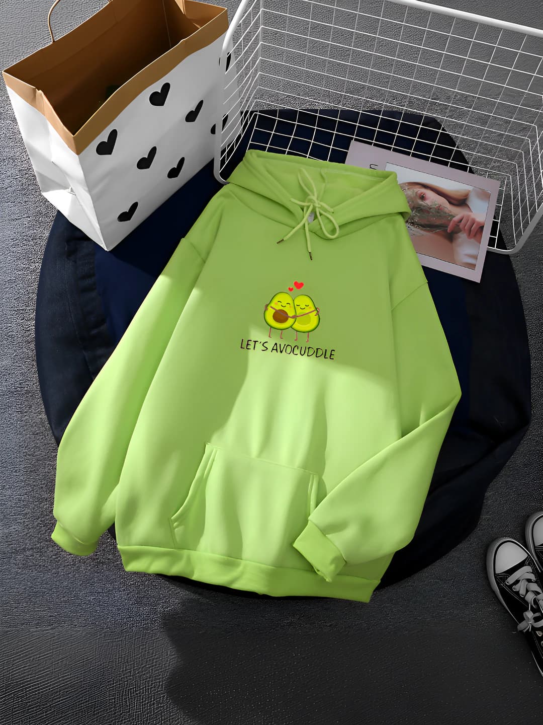 2026 spring women's casual loose fit preppy style hoodie sweatshirt