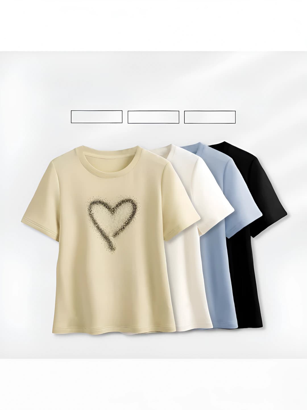 Women's short sleeve crew neck t-shirt, slimming, solid colour, casual, loose fit, design element: design element