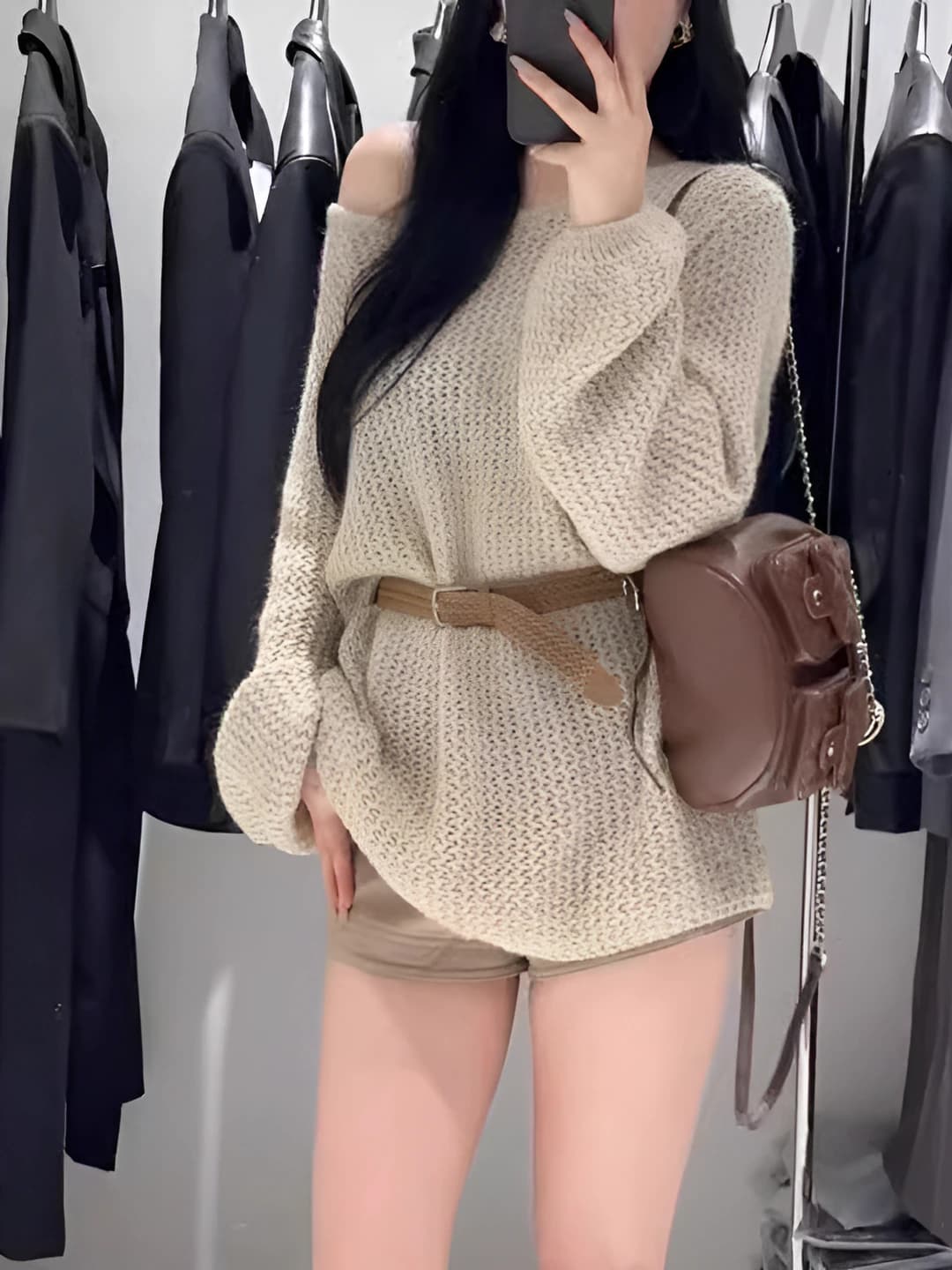 Beige (with belt)