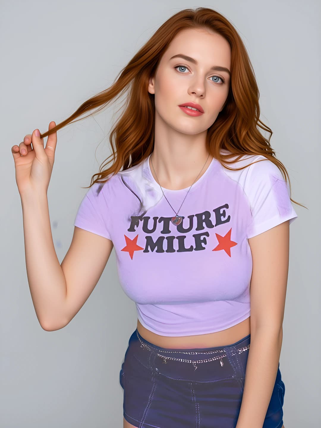 Women's t-shirt 2026 spring-summer, Korean style, crew neck, slim fit, slimming, printed