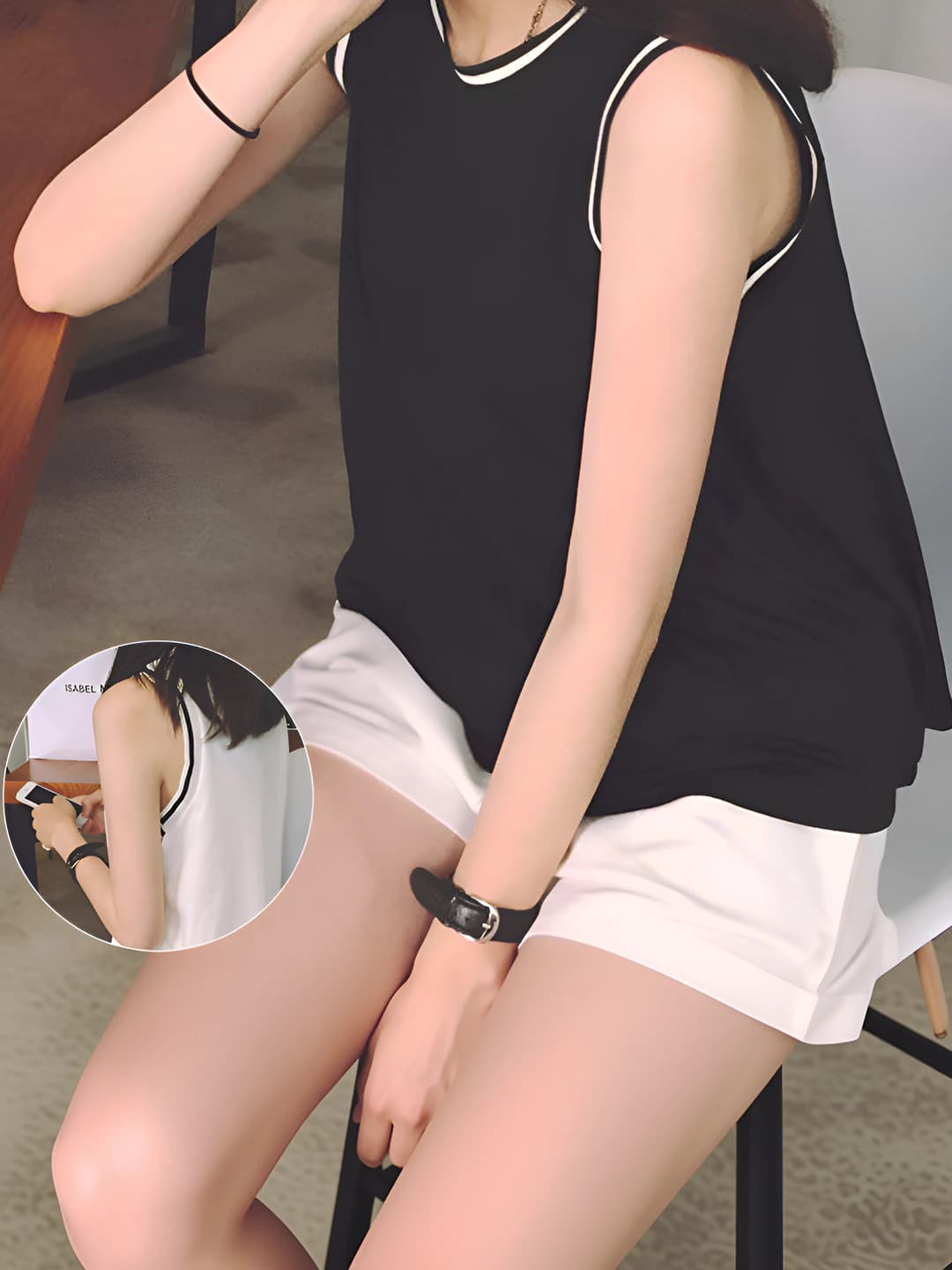 Women's sleeveless tank top, 2026, Korean style, crew neck, loose fit, solid colour, summer