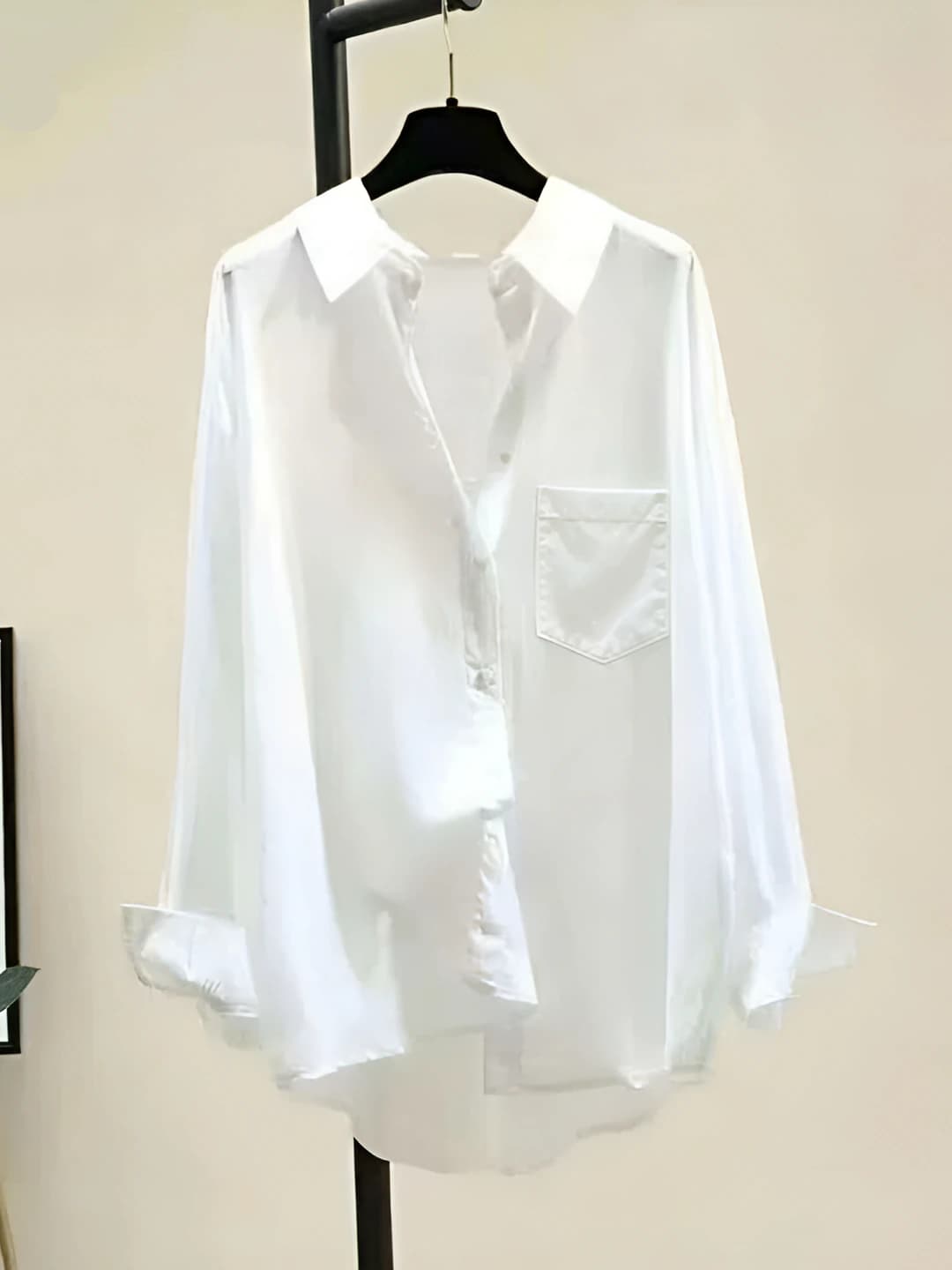 Women's Korean style loose fit long sleeve sun-protective casual shirt