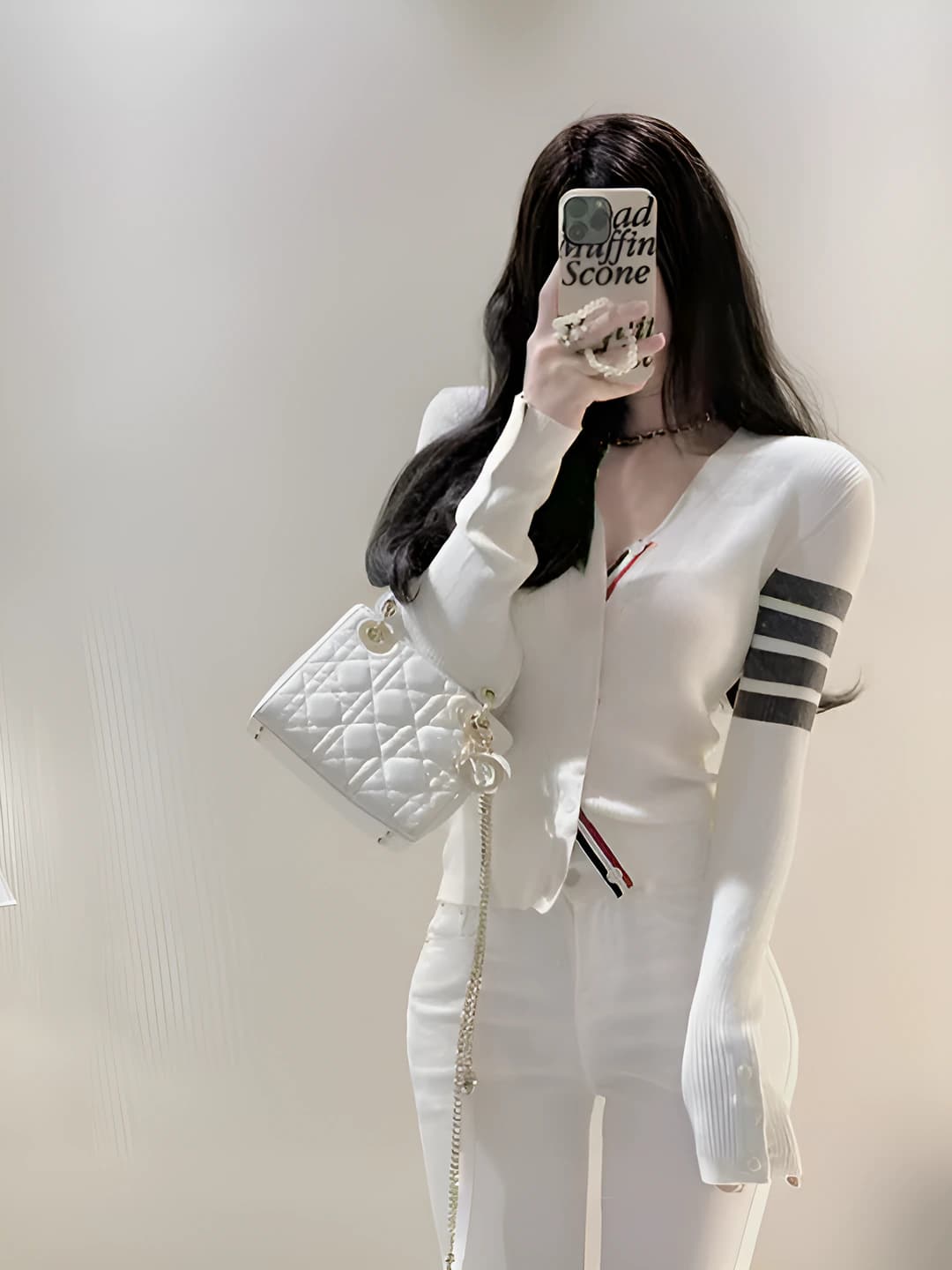 White open-neck jacket