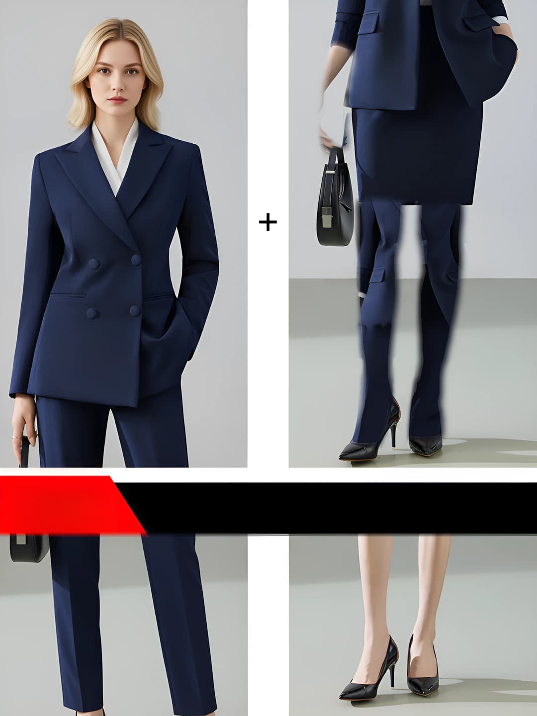 Navy Blazer + Skirt