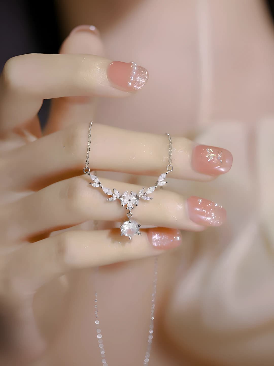 Sparkling flowers and wheat bracelet