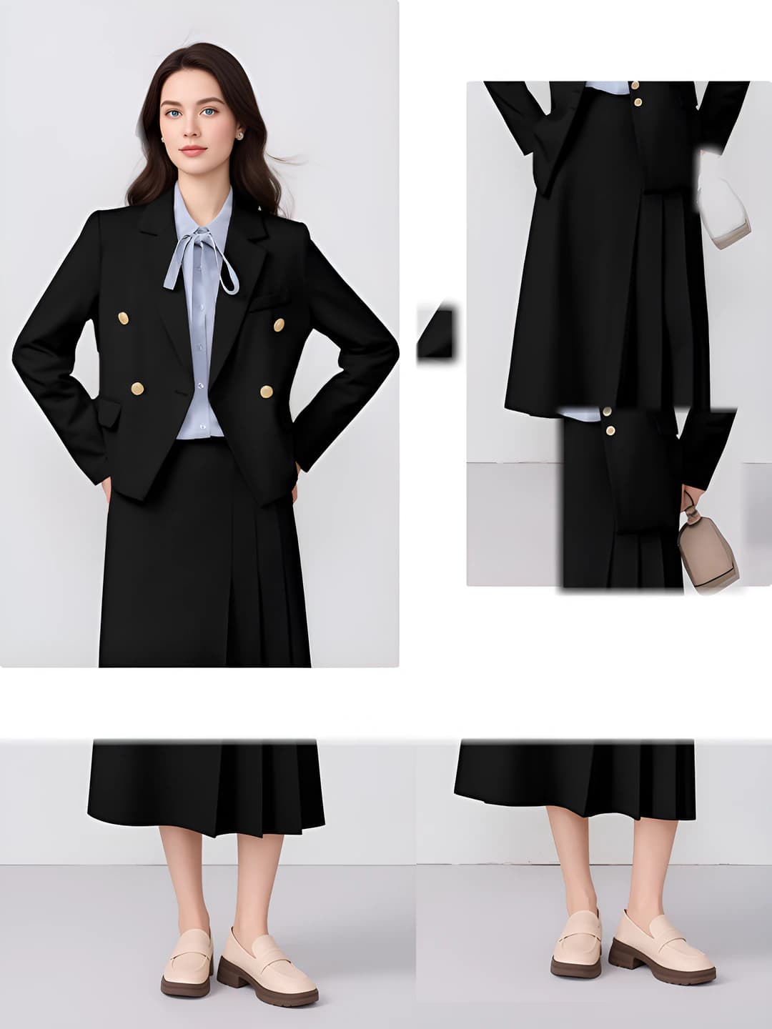 Qora jaket + C206 yubka