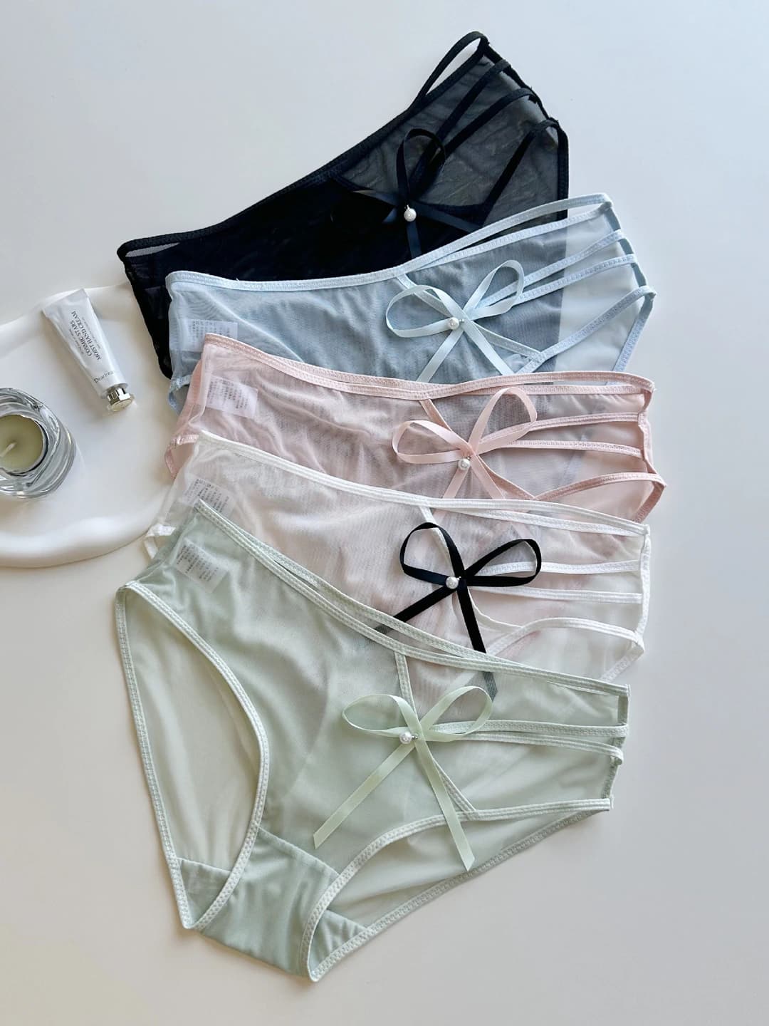Women's lace panties, low waist, breathable, pure cotton gusset, solid colour, all-season