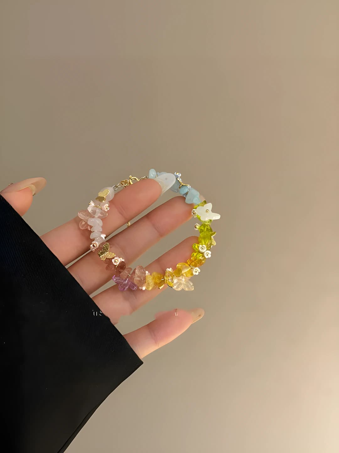 Multicolour flowers beads