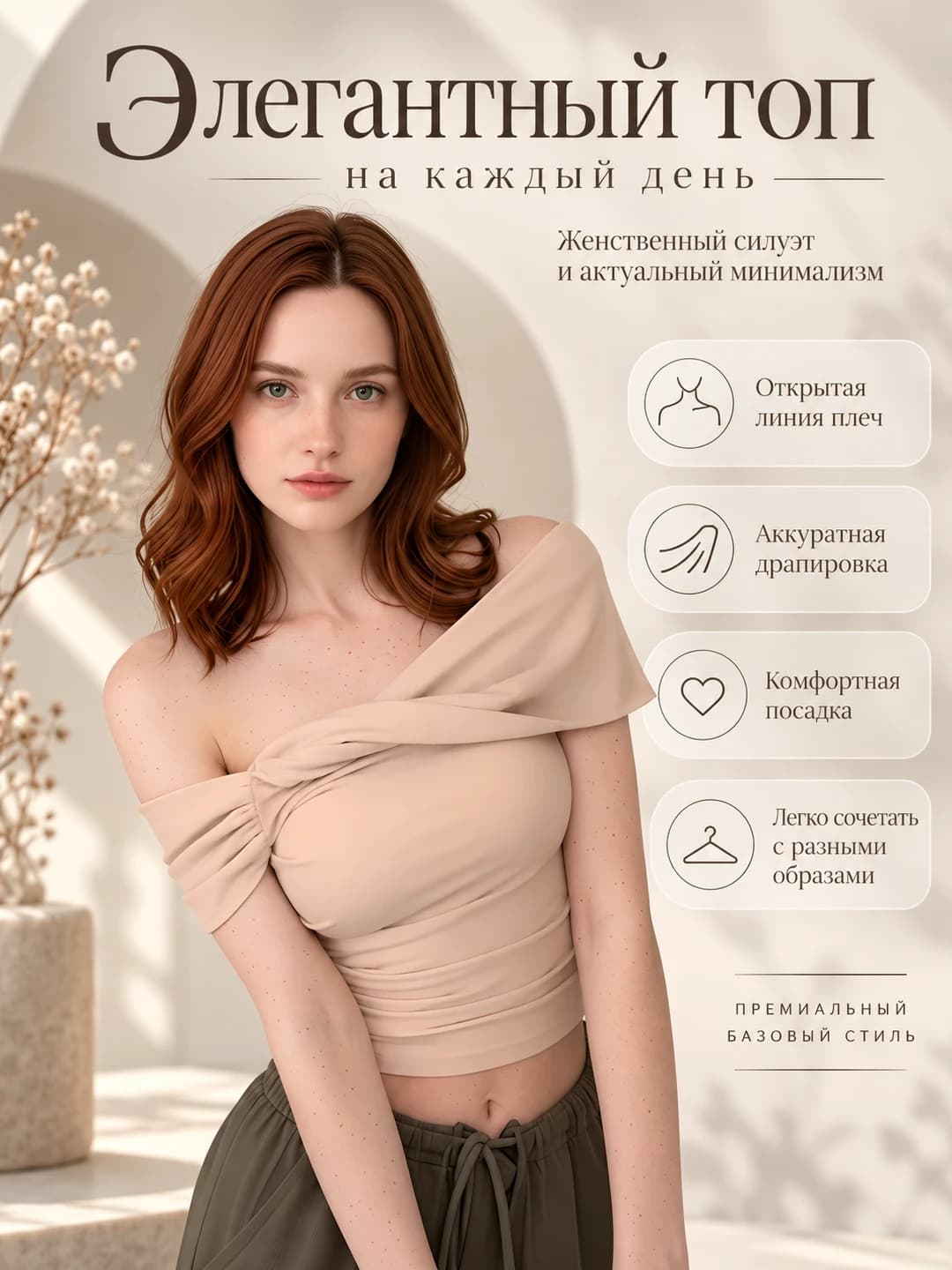 Women's off-shoulder crop top with short sleeves, summer, solid colour, slim fit, slimming, cropped, polyester