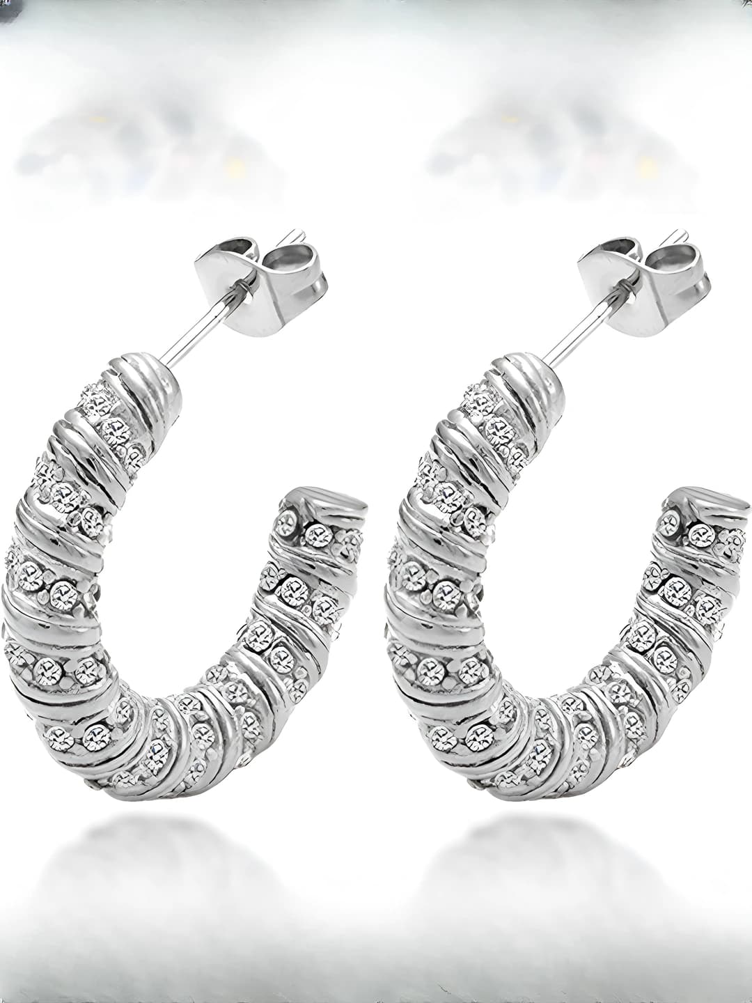 Steel with white diamonds