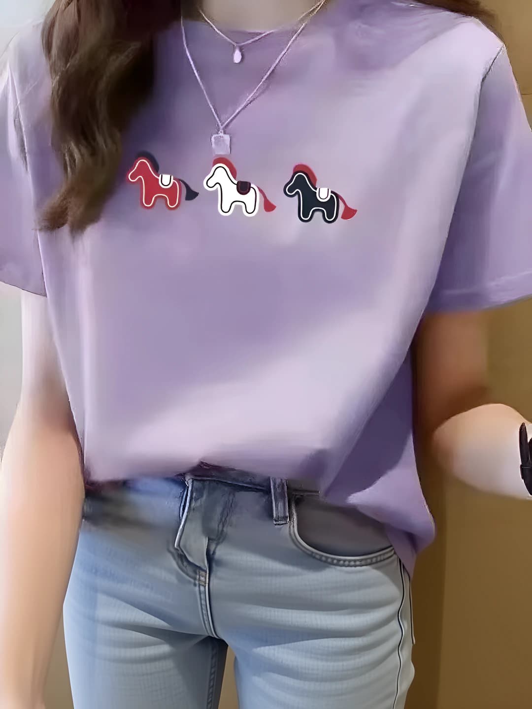 Purple (Three ponies print)