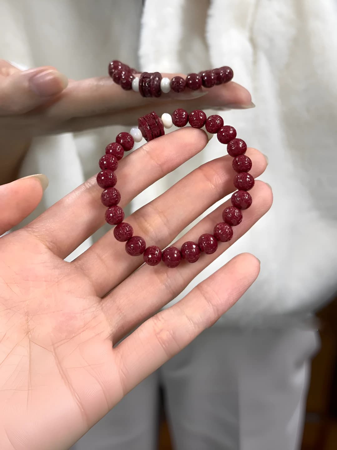 Yangi xitoy uslubidagi tabiiy zhusan uch qismli zanjir, qizil oltin taqinchoq, erkaklar va ayollar uchun, sovg'a, universal