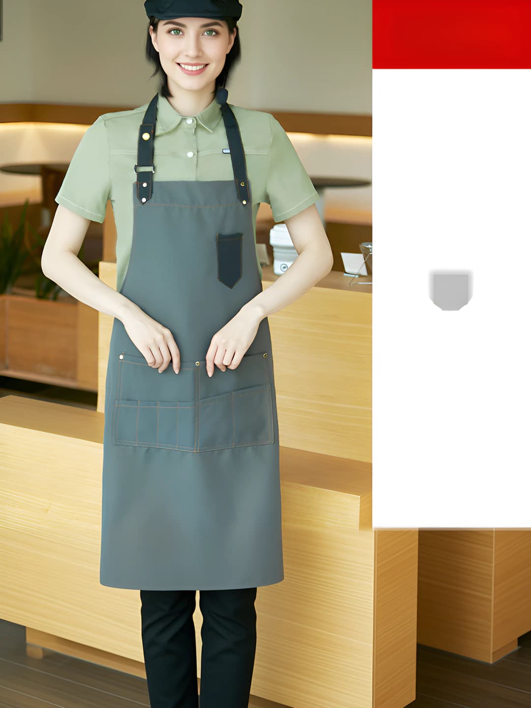 Qisqa yengli matcha yashil + furtuk