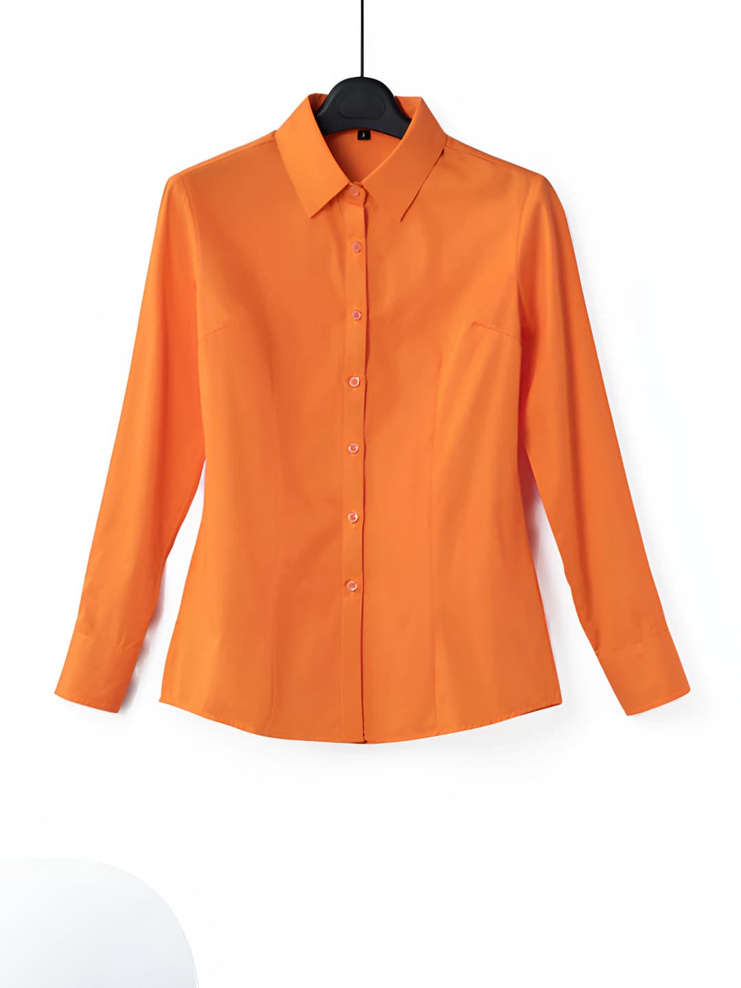 Standard - Orange shirt [Square collar, clear placket]