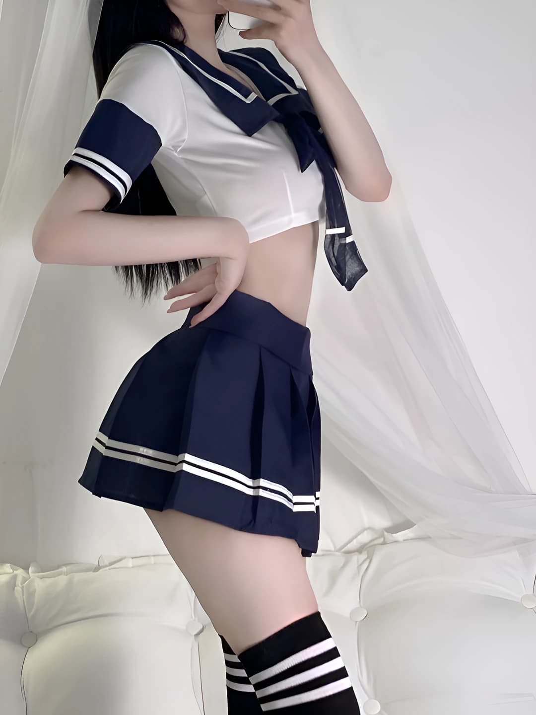 Women's underwear set: sailor uniform with mini skirt