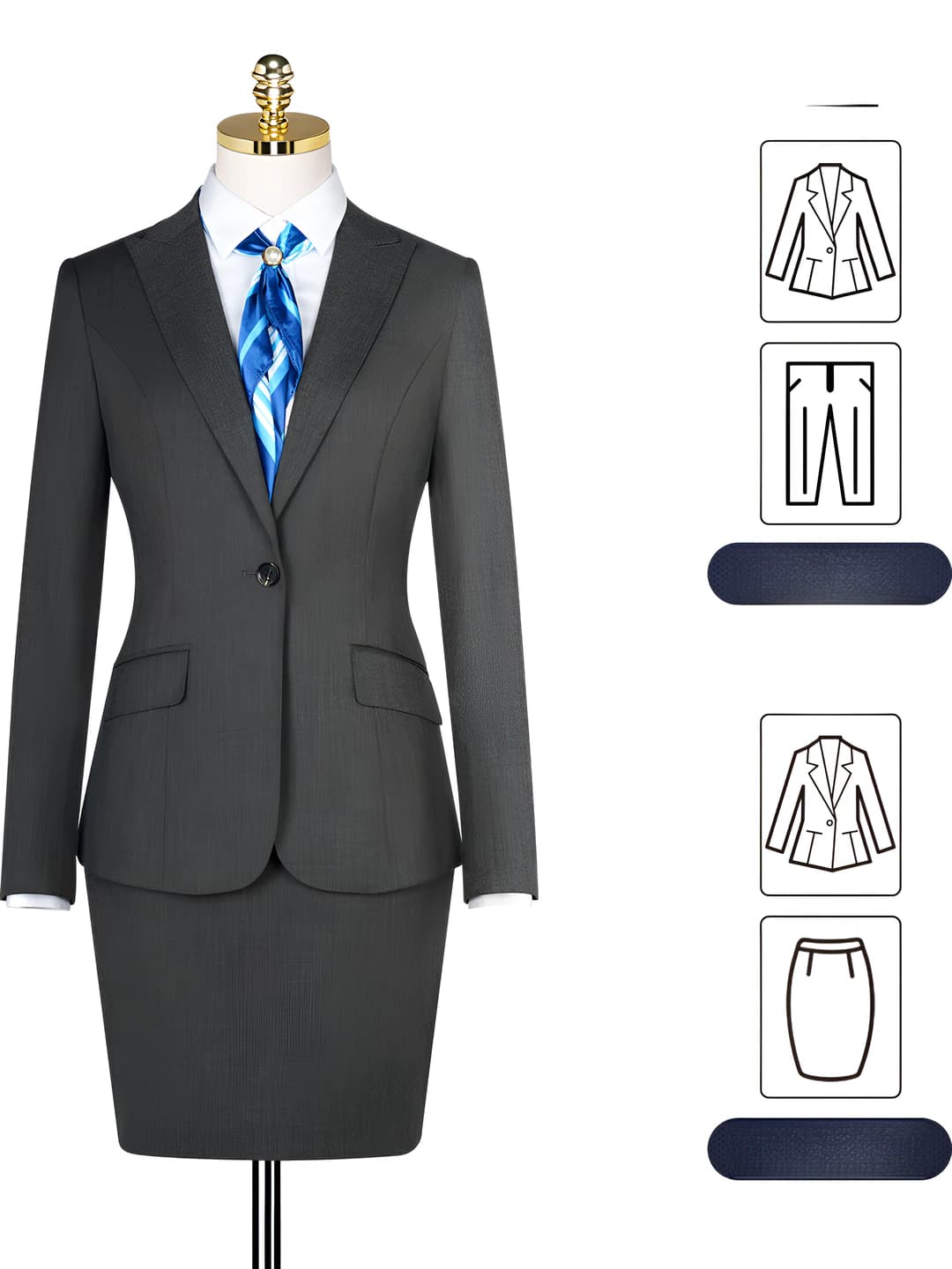 Grey - set (no back slit)