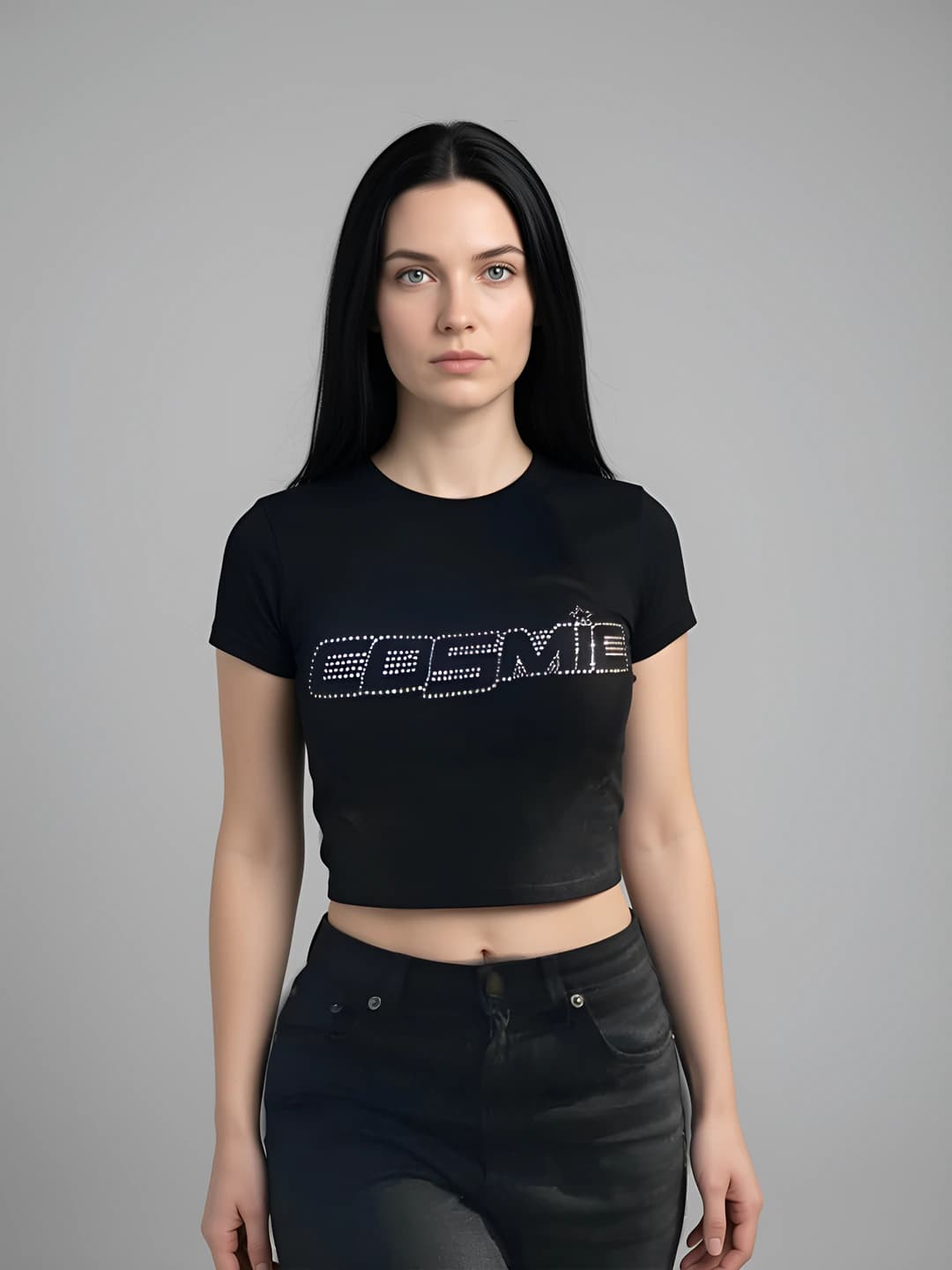 Women's printed t-shirt, loose fit, crew neck, short sleeve, preppy style, for autumn
