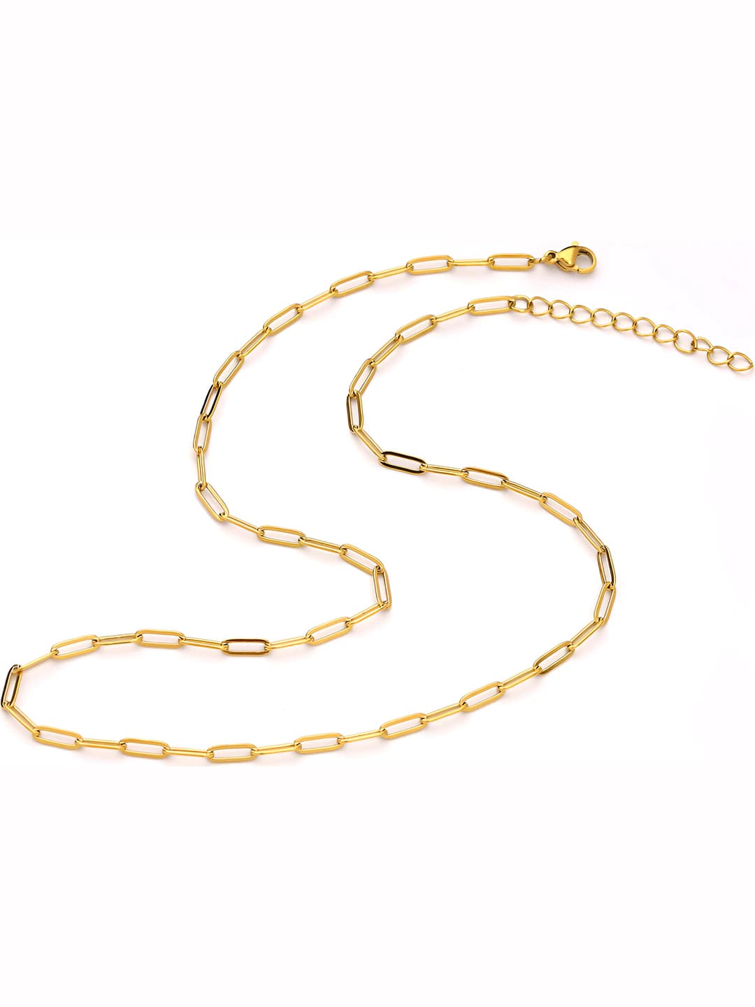 Gold lobster clasp flat cross 3.3*7.7MM