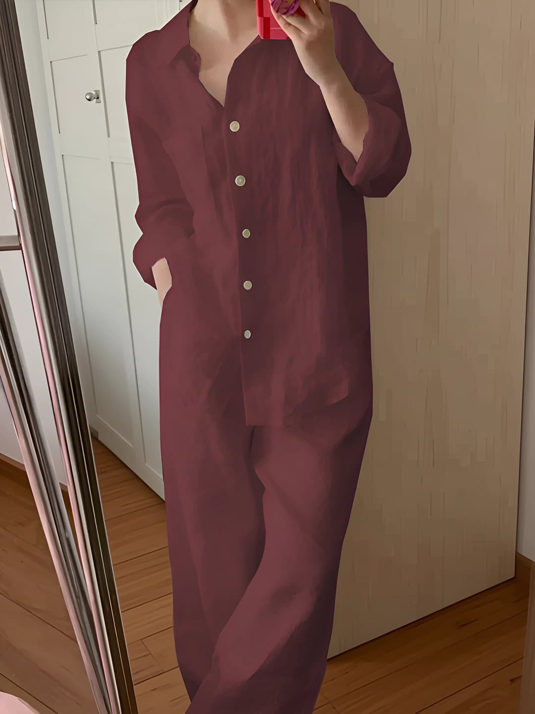 Bordo uzun shim