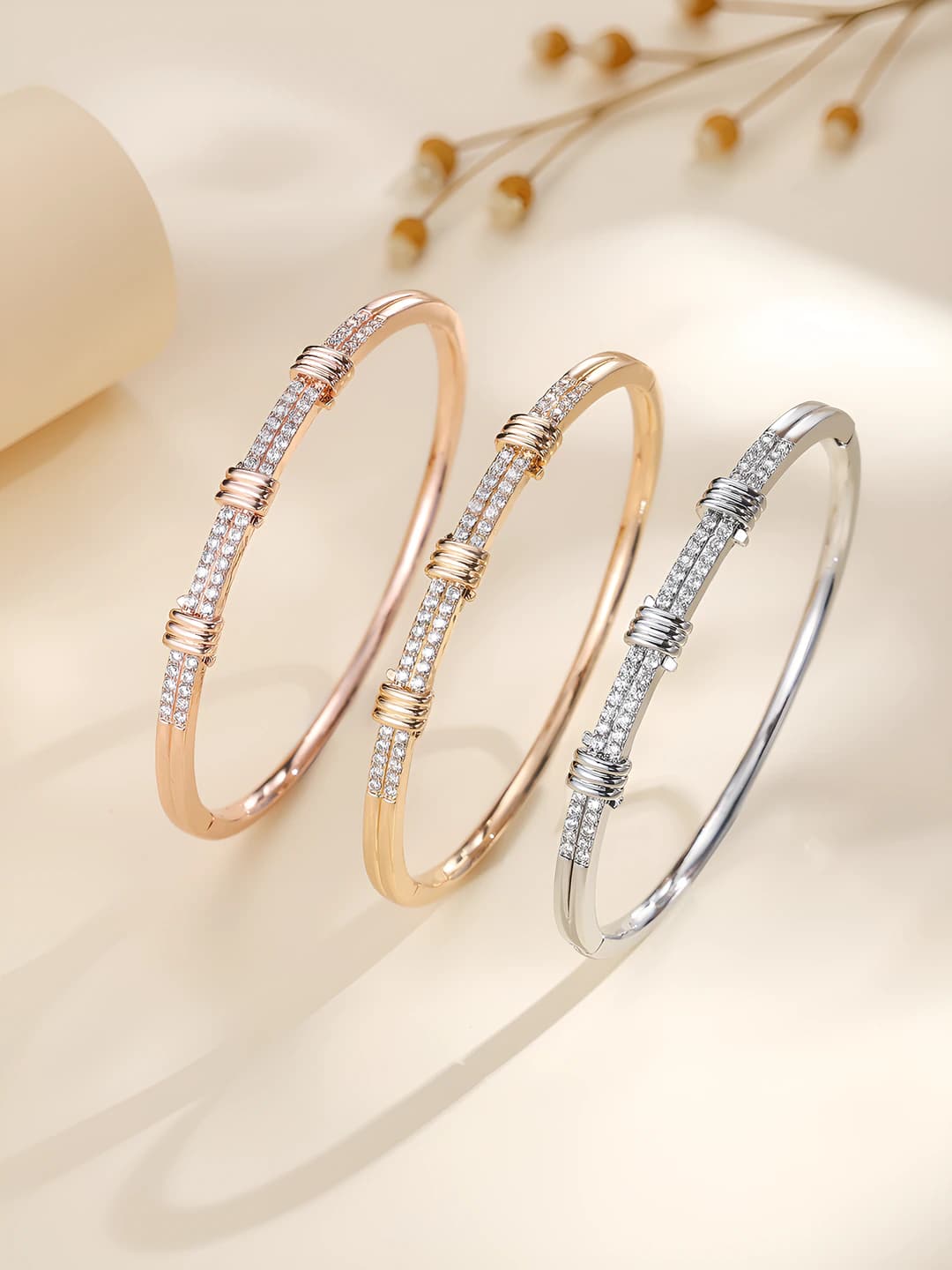 Women's ins style bracelet with micro-set zircon, simple and elegant design