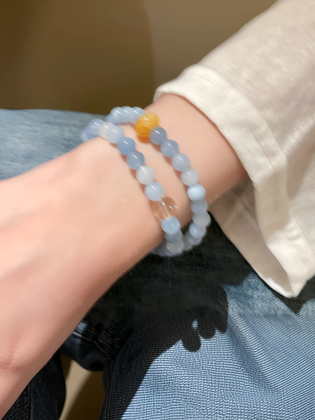 Yangi xitoy uslubidagi sun'iy kristal beshik, qo'lda ishlangan, unisex