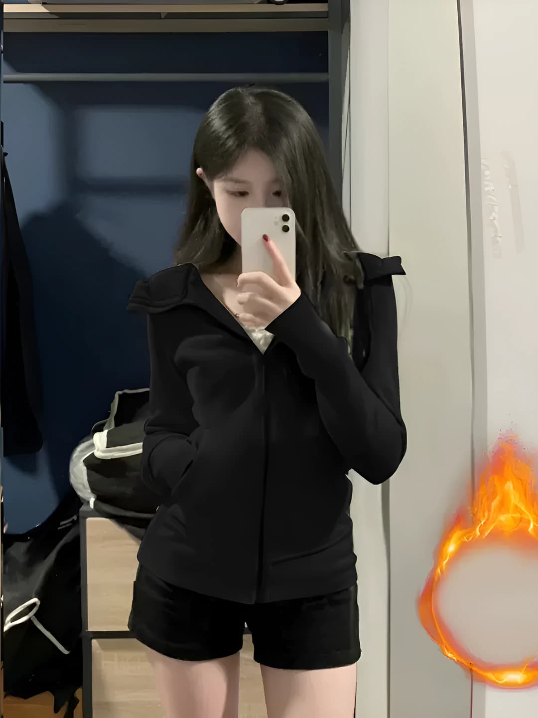 Black, Fleece Lined