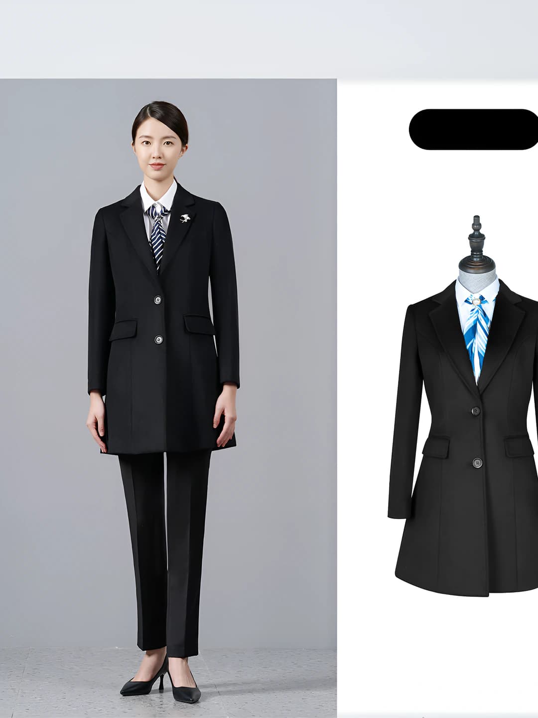 Women's - black 50% wool