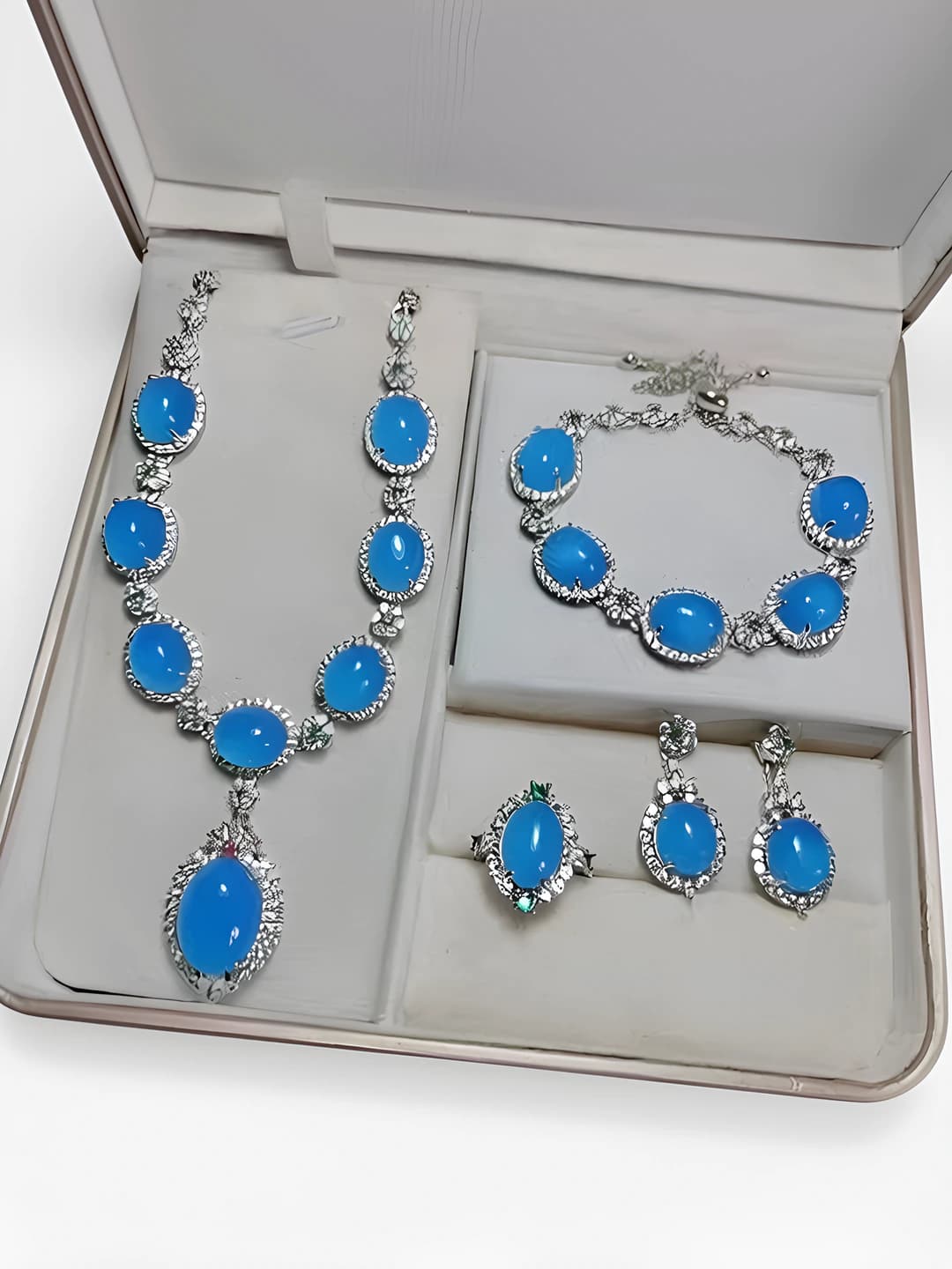 Blue diamond earrings