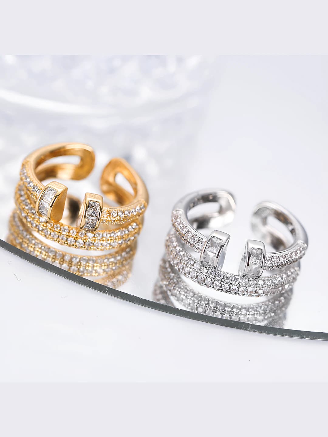 White gold open ring