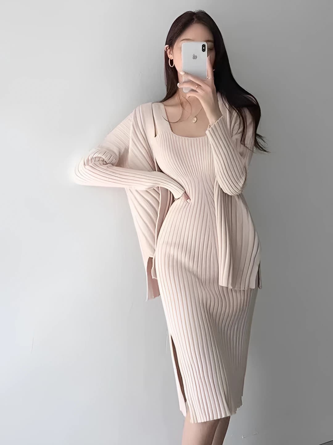 Apricot - Off-white set