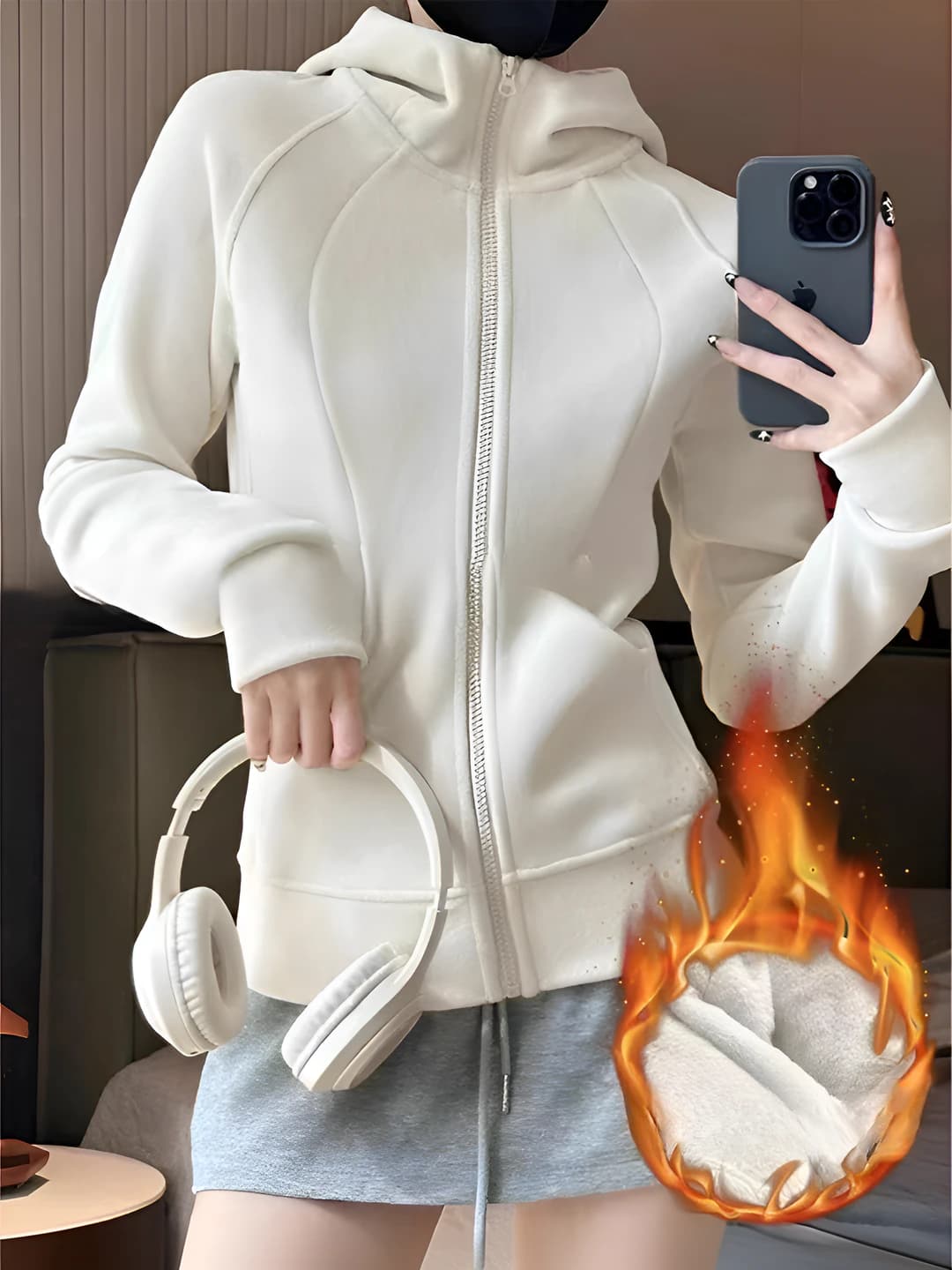Абрикосовый, с флисом