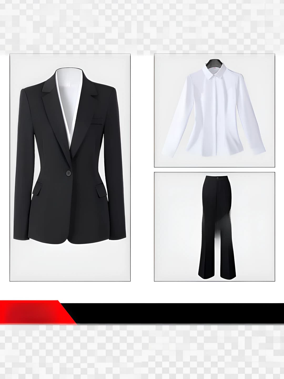 Black (bell-bottom, collar)