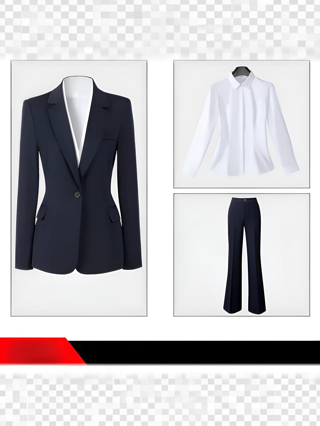 Navy (bell-bottom, collar)