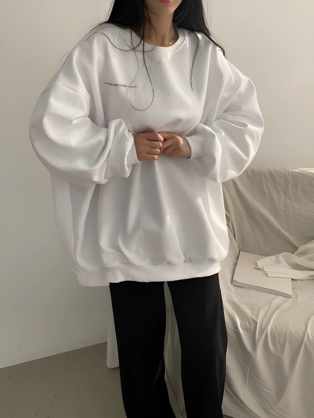 60277 White, Fleece Lined