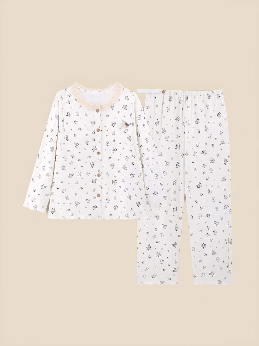36457-Bear Floral Dots