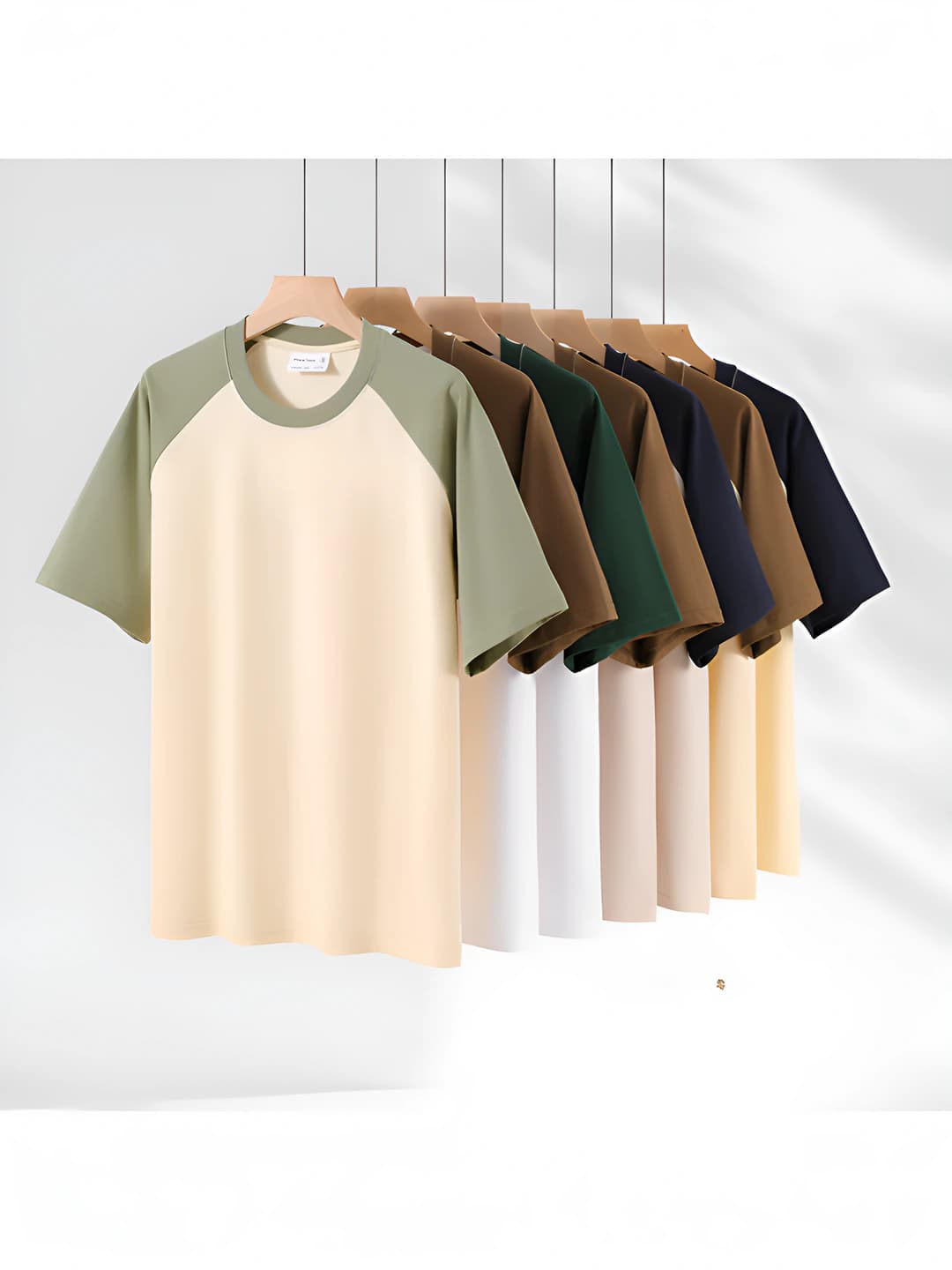 Women's pure cotton t-shirt, 280g, 32 count, double yarn, solid colour, loose fit, crew neck, short sleeve, mid-length