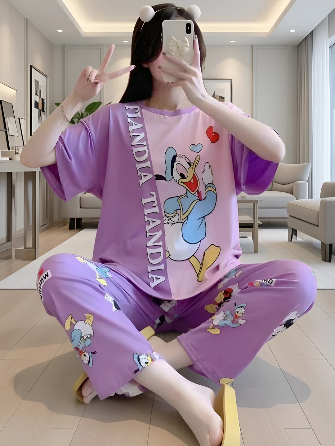 Short/Long - Purple heart, duck