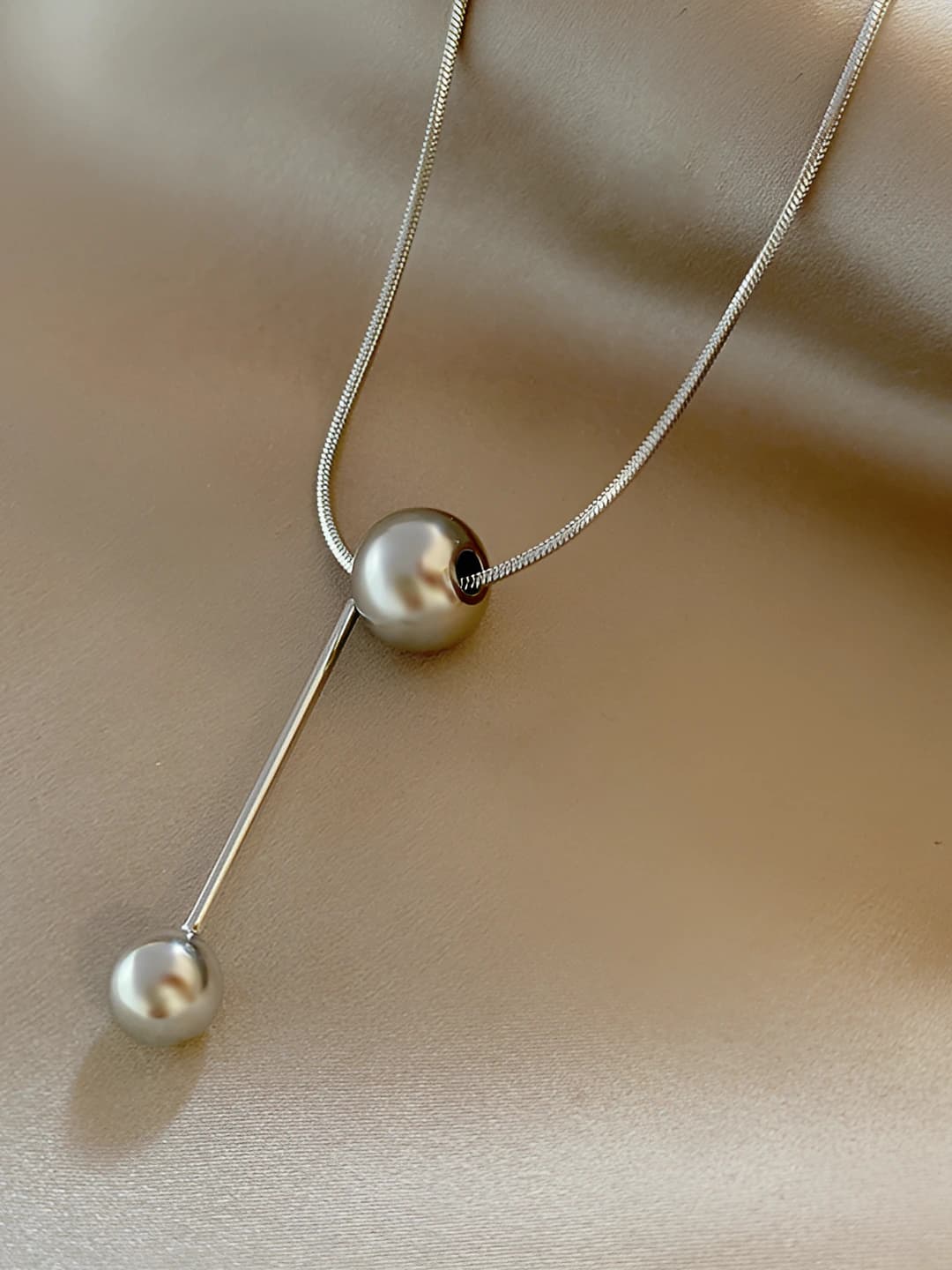 Ball chain with beads, [45+5 cm]