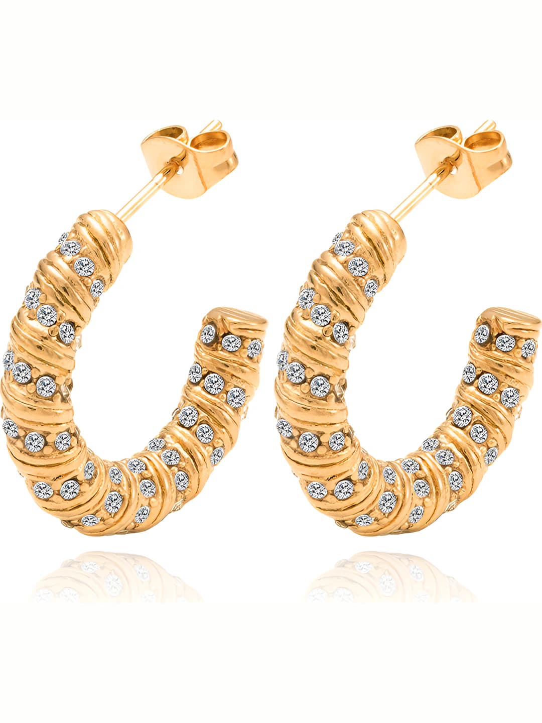 Gold with white diamonds