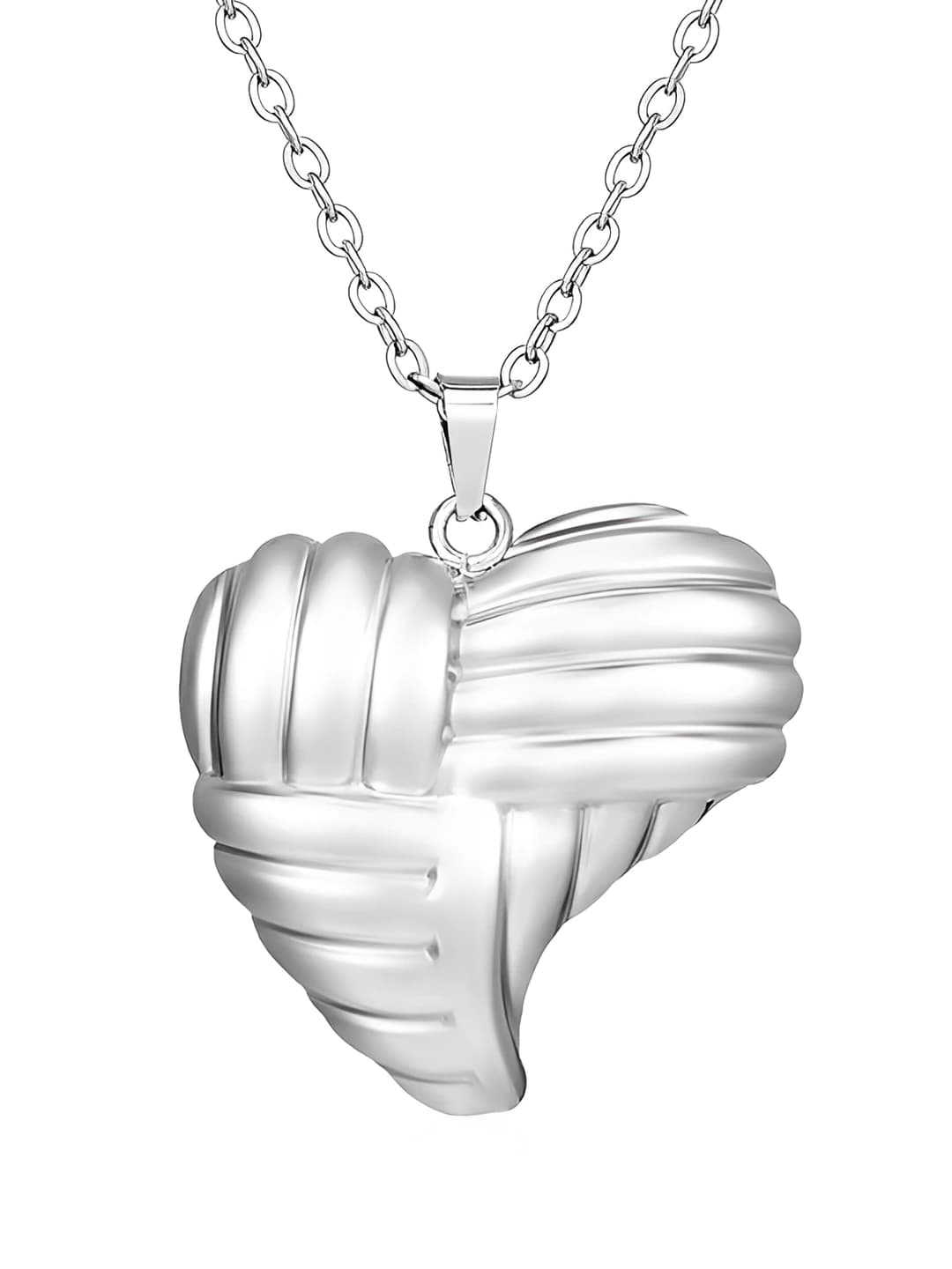 Po'lat rangli yurak yo'l-yo'l charm
