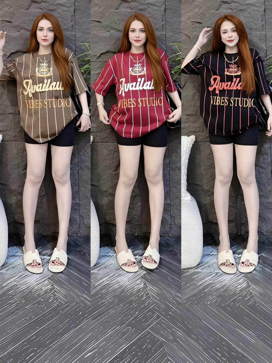 Women's summer t-shirt and shorts set, short sleeve, printed, sports and casual style, two-piece clothing set