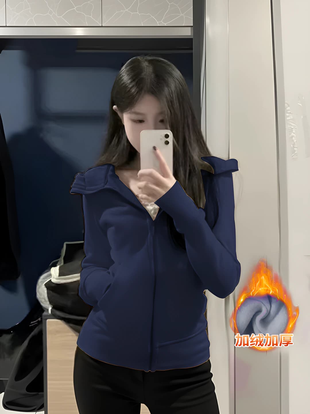 Midnight Blue, Fleece Lined