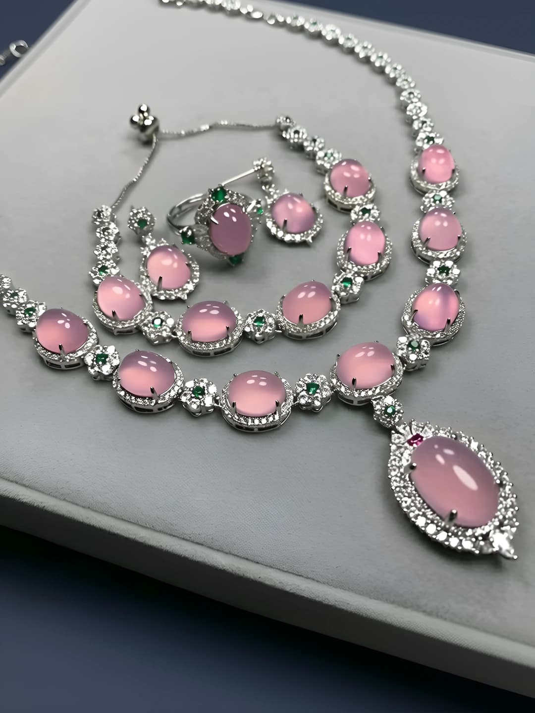 Pink diamond earrings