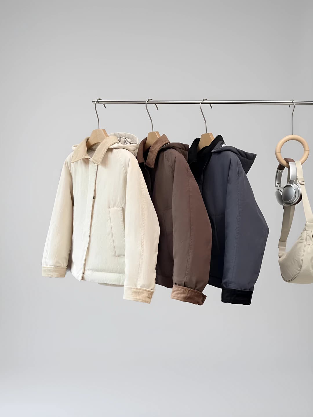 Women's light jackets and windbreakers: warm padded jacket, casual style, autumn-winter