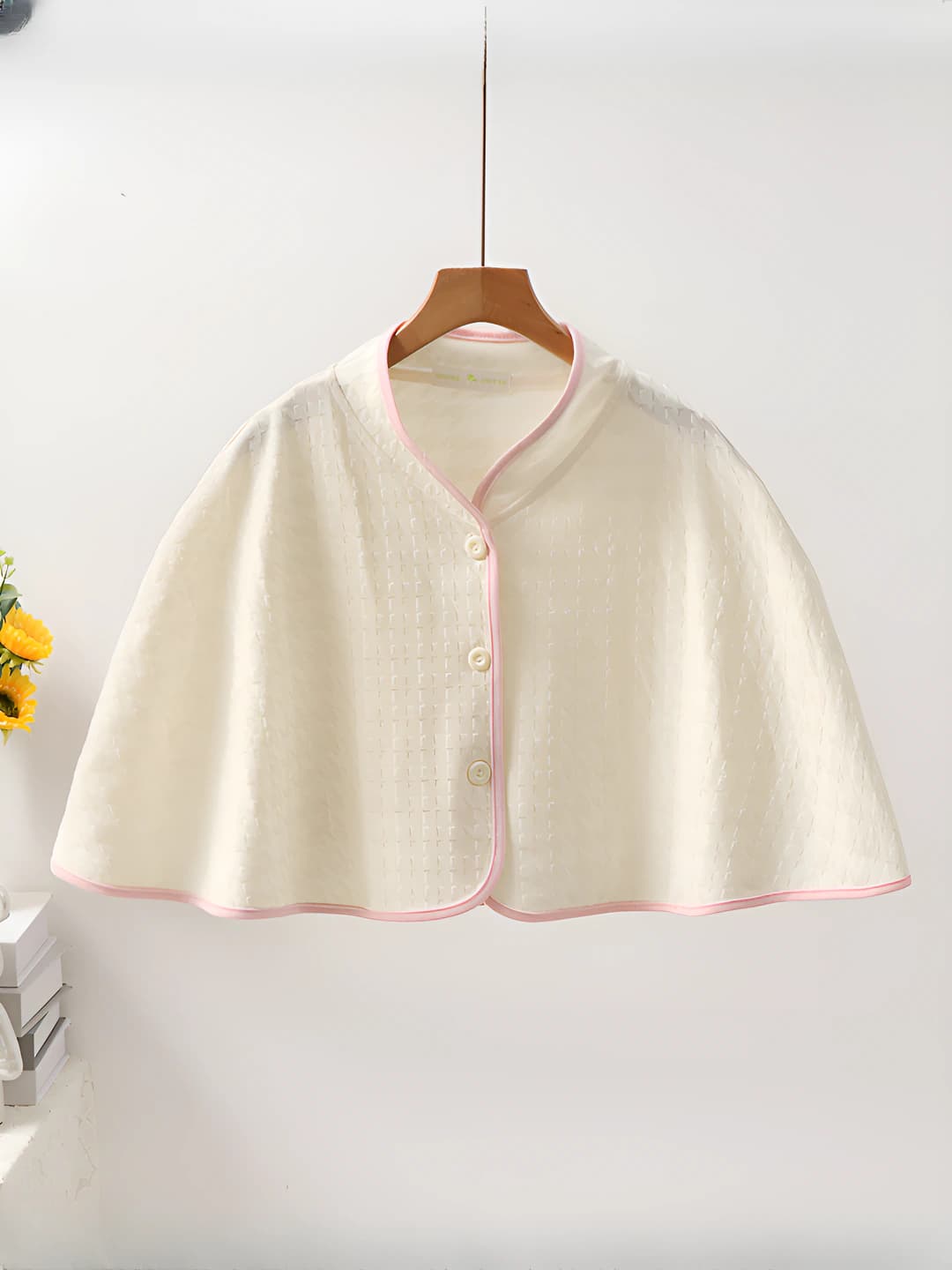 Women's thin windproof cardigan cape with stand collar, 2026, casual style