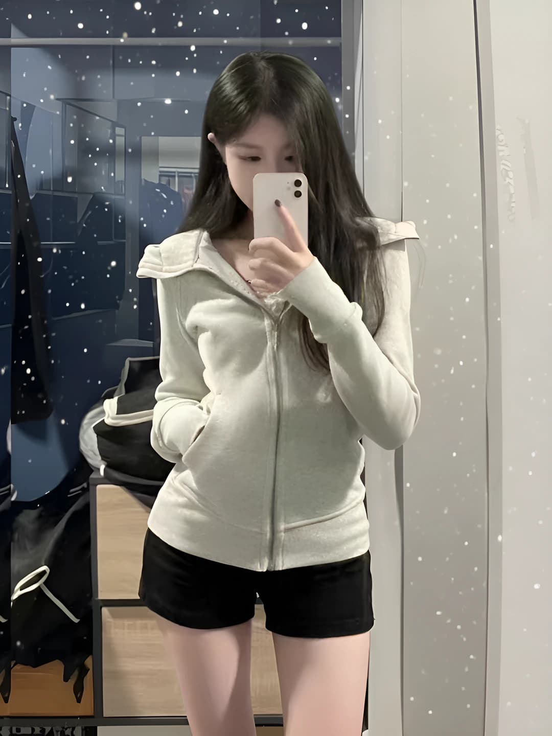 White and Gray Fleece